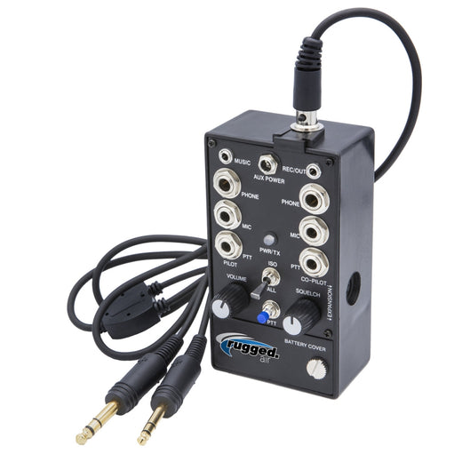 Rugged Air RRP2EX Intercomunicador de aviación portátil ampliable de 2 plazas