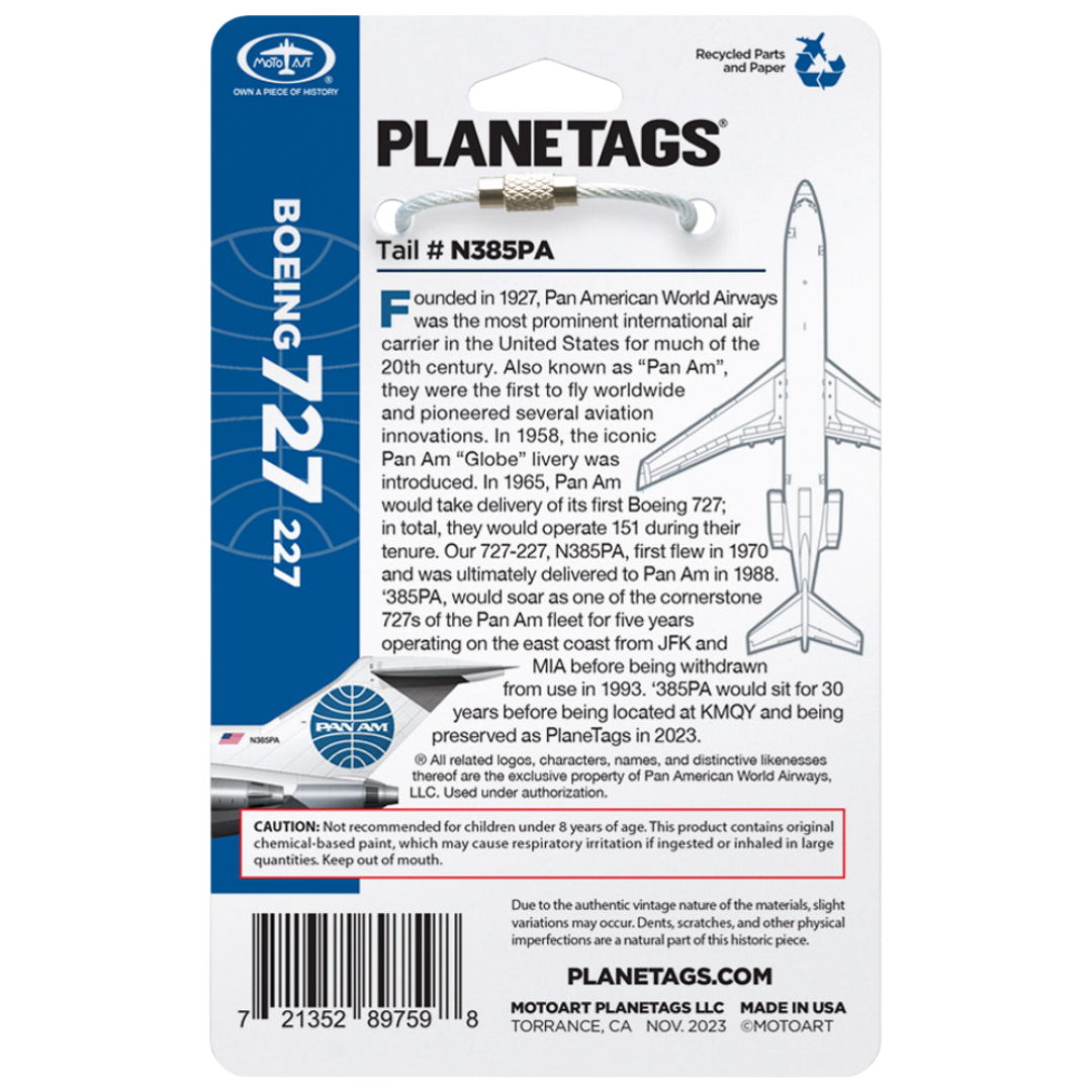 Planetags Pan Am® 727- N385PA