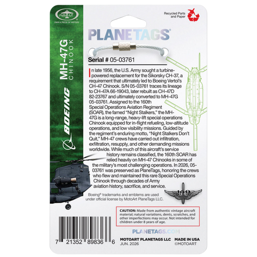 Planetags MH-47G CHINOOK 05-03761