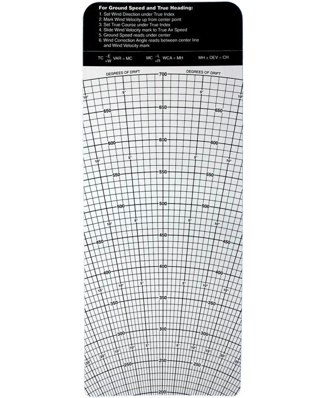 Diapositive ASA E6B pour les calculs à grande vitesse