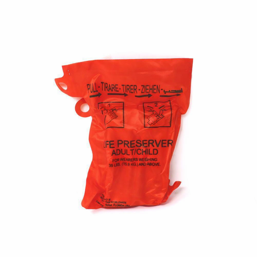 EAM XF-35 Orange Crew Life Vest - 10 Year
