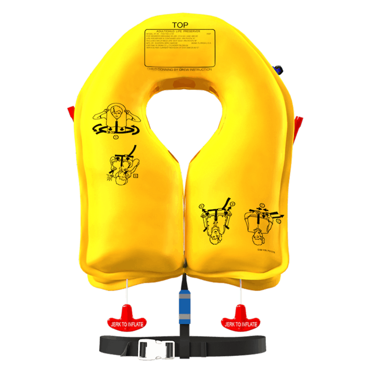 EAM XF-35 Yellow Passenger Life Vest - 10 Year