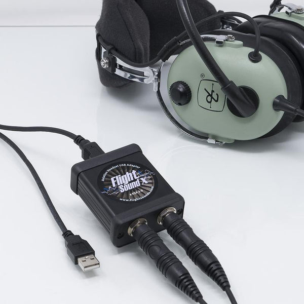 Flight Sound X GA Headset to USB Adapter Flight Simulator Hardware by Flight Sound | Downunder Pilot Shop