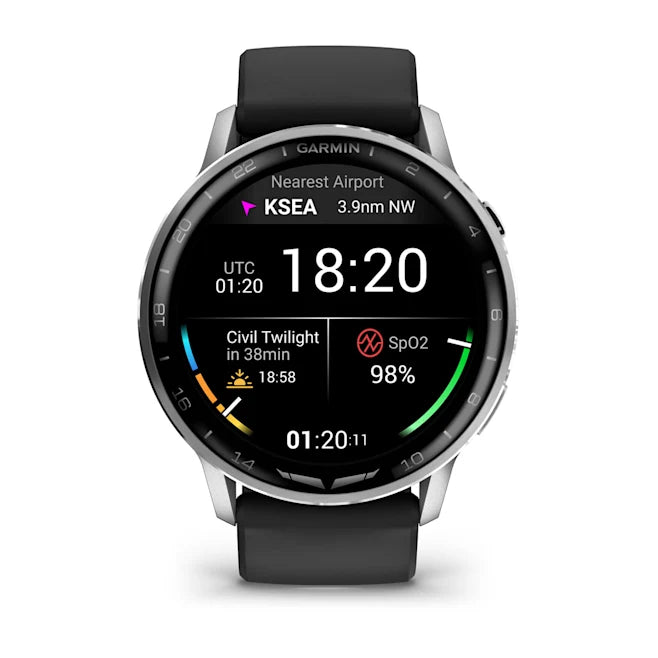 Garmin D2 Air X15 Aviator Smartwatch - Silver