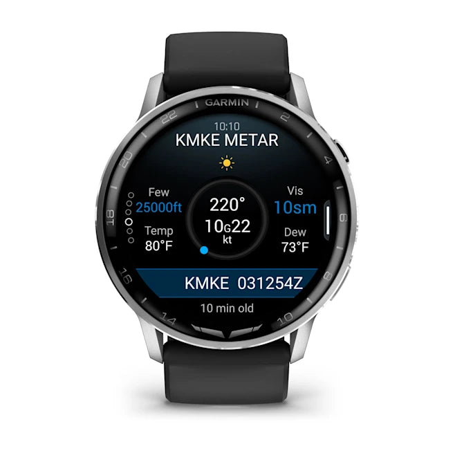 Garmin D2 Air X15 Aviator Smartwatch - Silver