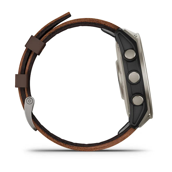Garmin D2 Mach 2 – 47mm Aviator Smartwatch - Titanium with Leather Band