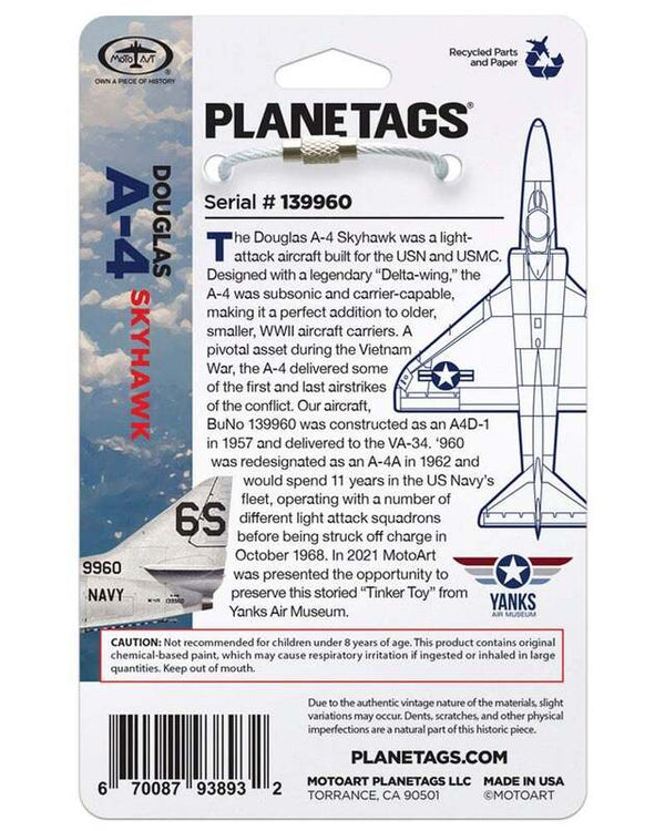 Planetag Douglas A-4 Skyhawk Keychains by Planetags | Downunder Pilot Shop