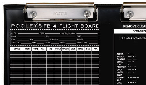 Pooleys FB-4 Flight Board-Pooleys-Downunder Pilot Shop