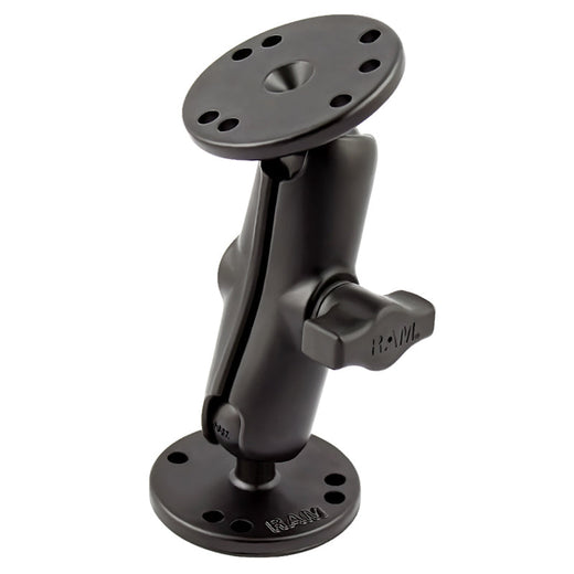 RAM Double Socket Arm and 2x Round Bases with 1" Ball General RAM Components by RAM Mount | Downunder Pilot Shop