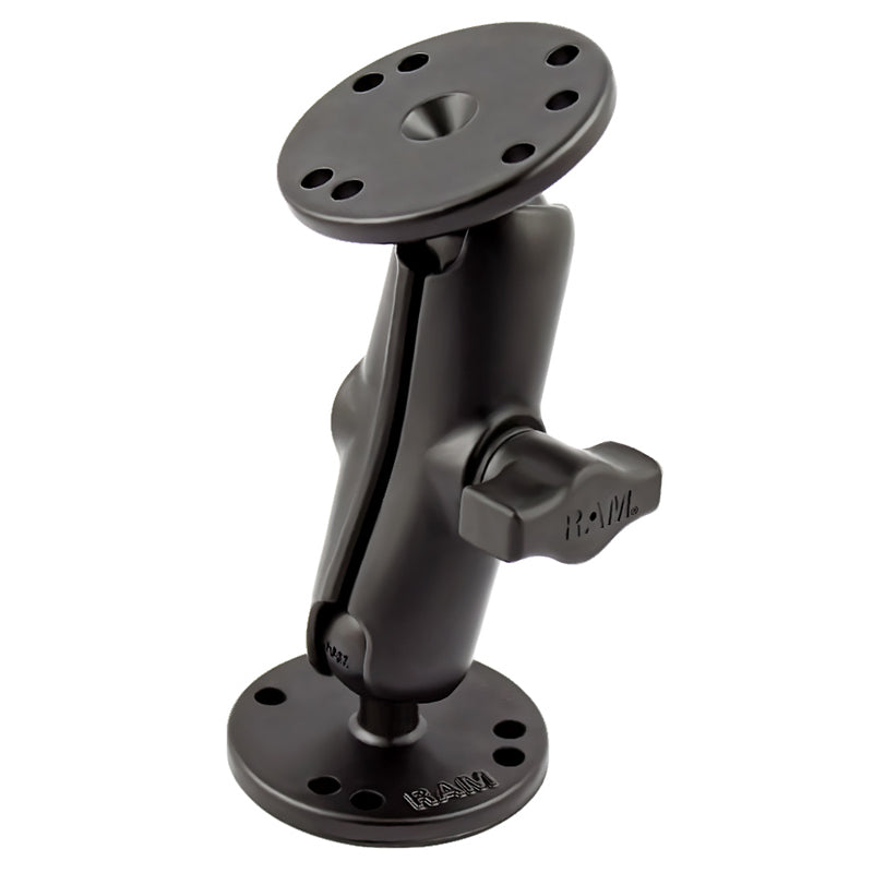 RAM Double Socket Arm and 2x Round Bases with 1" Ball General RAM Components by RAM Mount | Downunder Pilot Shop