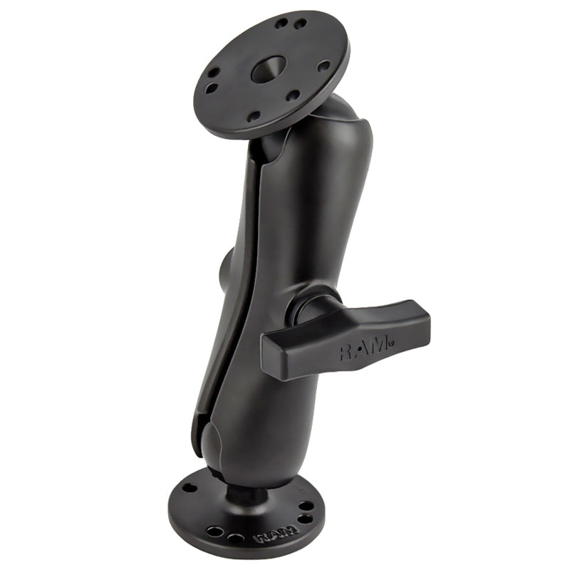 RAM Double Socket Arm and 2x Round Bases with C Size 1.5" Ball General RAM Components by RAM Mount | Downunder Pilot Shop