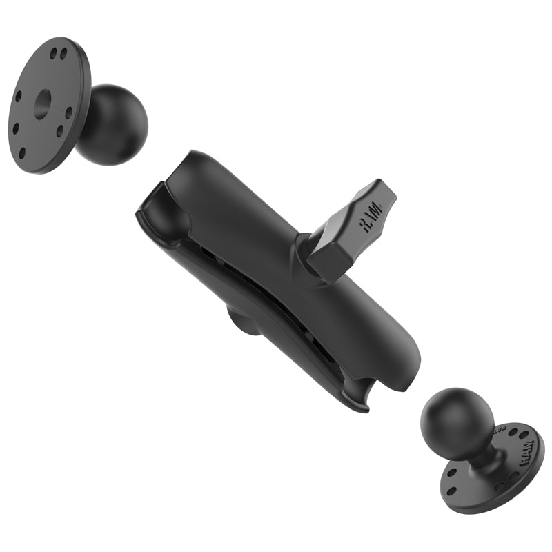 RAM Double Socket Arm and 2x Round Bases with C Size 1.5" Ball General RAM Components by RAM Mount | Downunder Pilot Shop