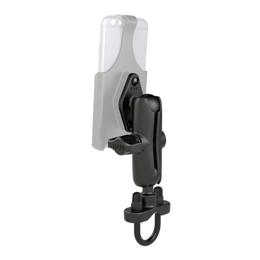 RAM Double Socket Arm and Diamond Ball Base with 1" Ball and Handlebar U-Bolt Base for Rails from 0.5" to 1.25" Motorcycle Mounts by RAM Mount | Downunder Pilot Shop