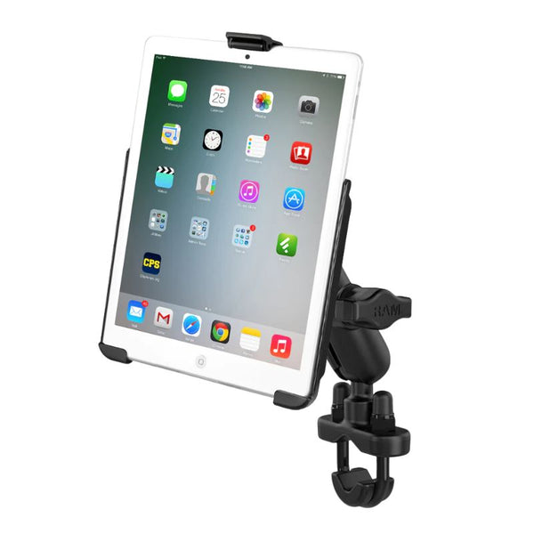 RAM EZ-Roll'r Holder for iPad Mini 1-3 with Mounting Options With Handlebar U-Bolt Mounts by RAM Mount | Downunder Pilot Shop