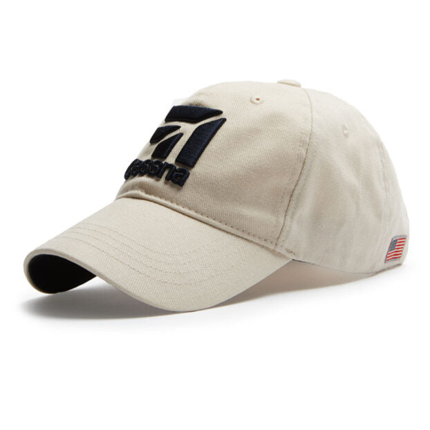 Red Canoe Cessna 3D Logo Cap - Stone