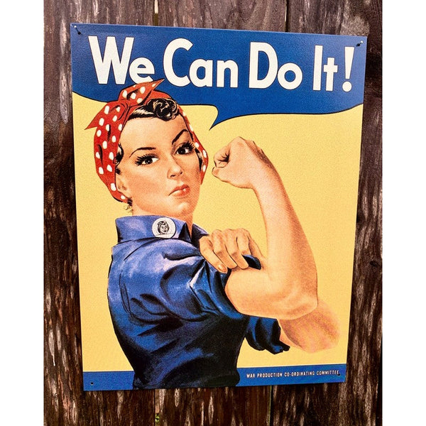 Rosie the Riveter Tin Sign Aviation Signs by Born Aviation | Downunder Pilot Shop