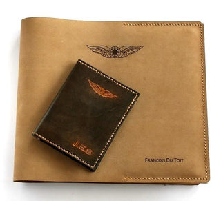 Sparrowhawk New Zealand CAA Logbook with Licence and Medical Certificate Wallet Combo - Nubuck and Hand Finished Leather-Sparrowhawk-Downunder Pilot Shop