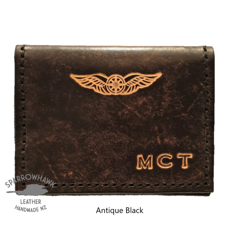 Sparrowhawk Pilot Cross Card Wallet Antique Black Wallets & Licence Holders by Sparrowhawk | Downunder Pilot Shop