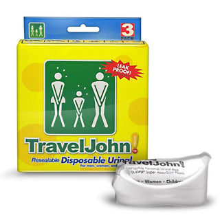 TravelJohn Resealable Disposable Urinal - 3 Pack Motion Sickness Aids by TravelJohn | Downunder Pilot Shop