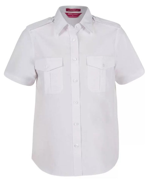 Womens JB Pilot Shirt - Short Sleeve White