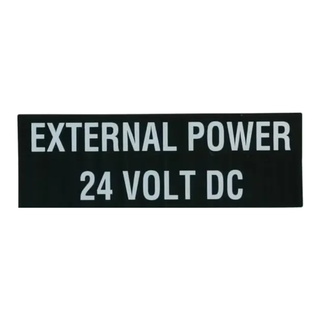External Power 24 Volt Placard