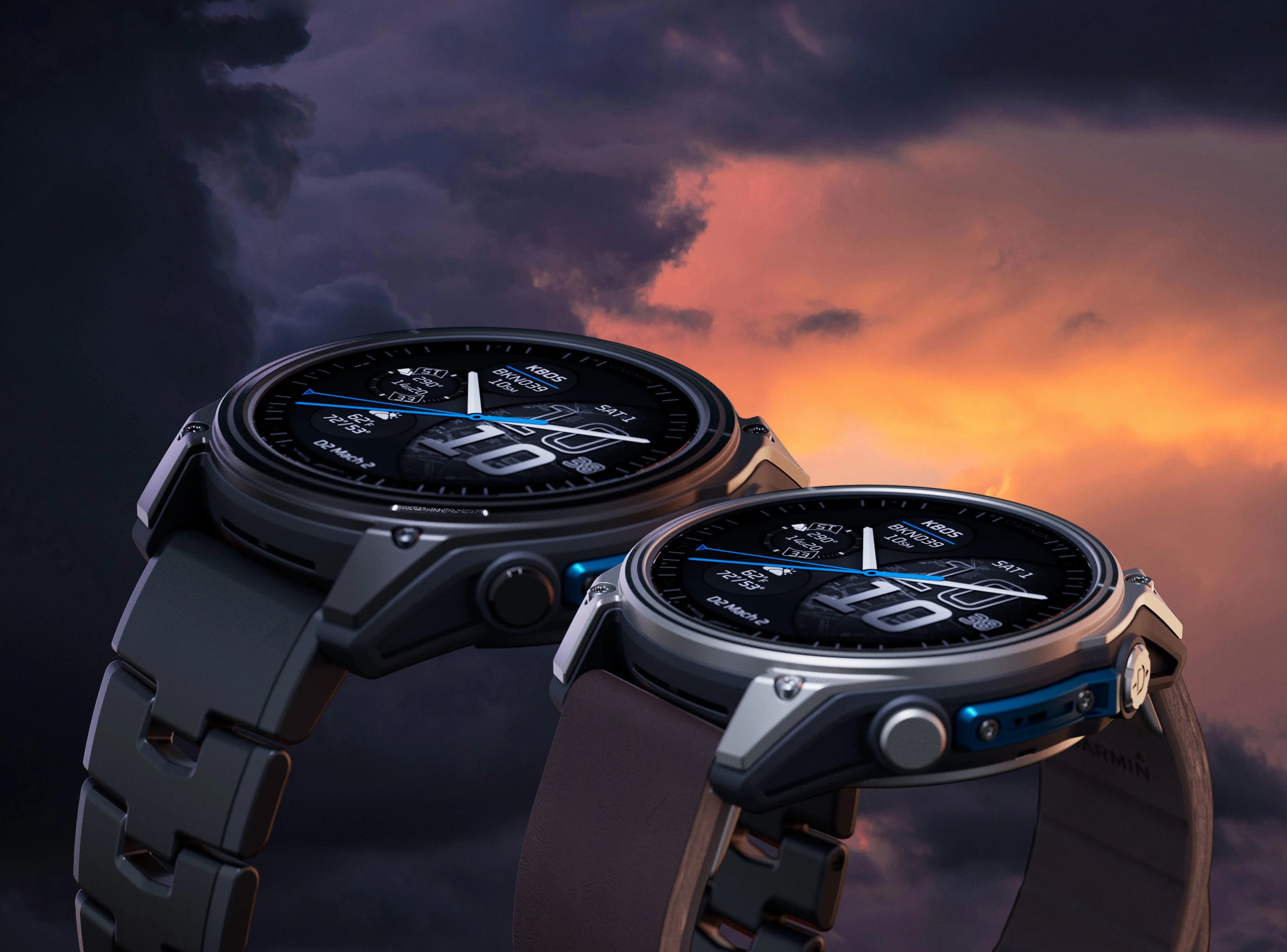 Garmin D2 Mach 2 – 51mm Aviator Smartwatch - Carbon Gray DLC Titanium