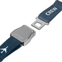 Seatbelt Keychain – Blue-Silver