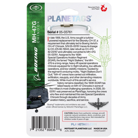 Planetags MH-47G CHINOOK 05-03761