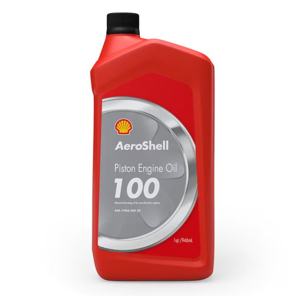 AeroShell 100 SAE 50 Aviation Oil - 1 Quart Aircraft Oil by Aeroshell | Downunder Pilot Shop