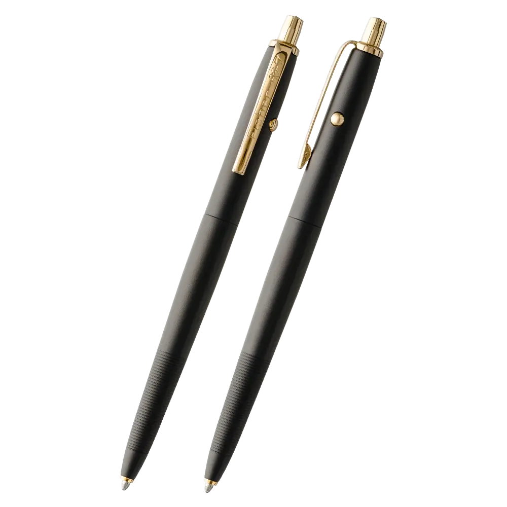 Fisher Space Pen AG7H Graphite Black Cerakote, Solar Flare Gold Titanium Accents