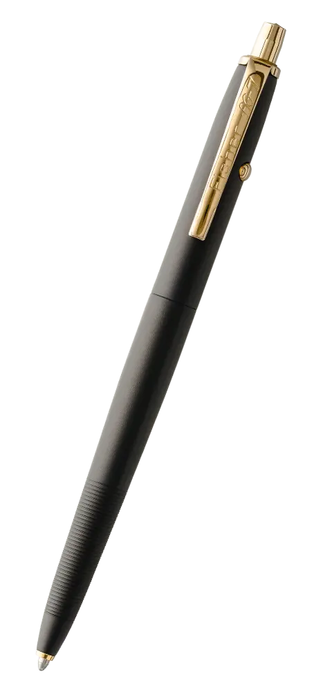 Graphite Black Cerakote Astronaut Space Pen, Solar Flare Gold Titanium Accents