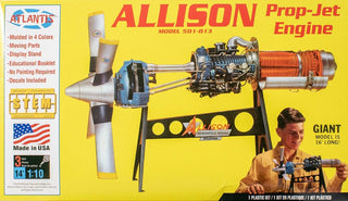 Allison 501-D13 Prop Jet Aircraft Engine Plastic Model Kit Aircraft Models by Atlantis | Downunder Pilot Shop