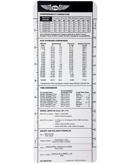 ASA E6B Slide for High Speed Calculations