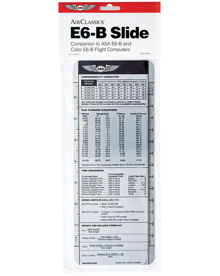 ASA E6B Slide for High Speed Calculations