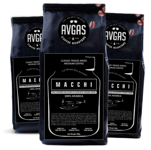 Avgas Macchi Coffee - Freeze Dried Medium Roast 90g Coffee by AVGAS | Downunder Pilot Shop