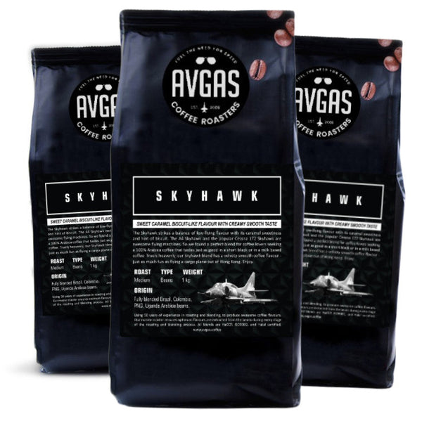 Avgas Skyhawk Coffee - Medium Roast Whole Beans 250g Coffee by AVGAS | Downunder Pilot Shop