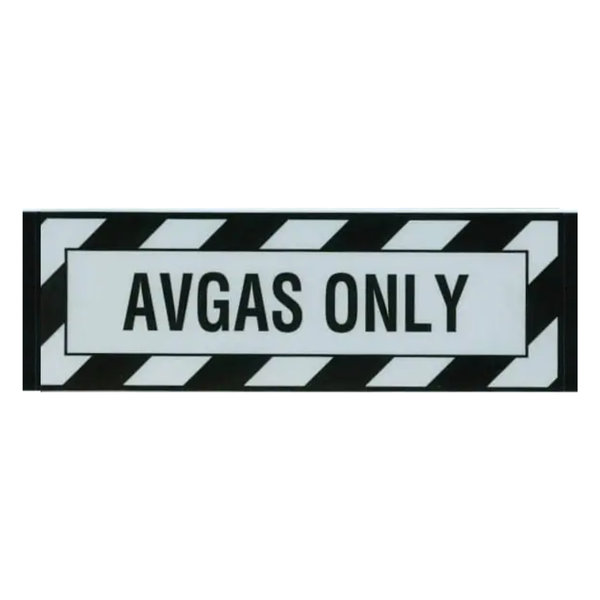 Avgas Only Placard