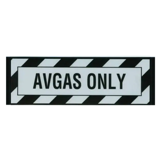 Avgas Only Placard