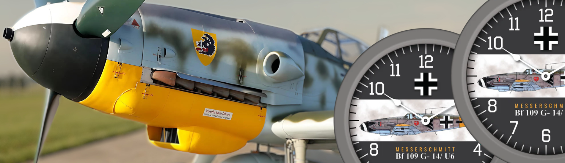 Messerschmitt Bf 109 - WWII Aircraft Wall Clock