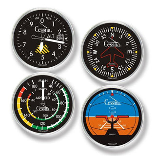 Cessna Four Piece Acryllic Coaster Set-Trintec-Downunder Pilot Shop