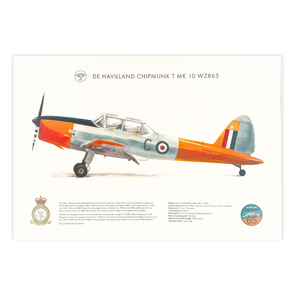 Chipmunk 65 - A3 Coloured Print Posters by Chipmunk 65 | Downunder Pilot Shop