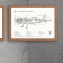 Chipmunk 65 - A3 Technical Drawing Posters by Chipmunk 65 | Downunder Pilot Shop