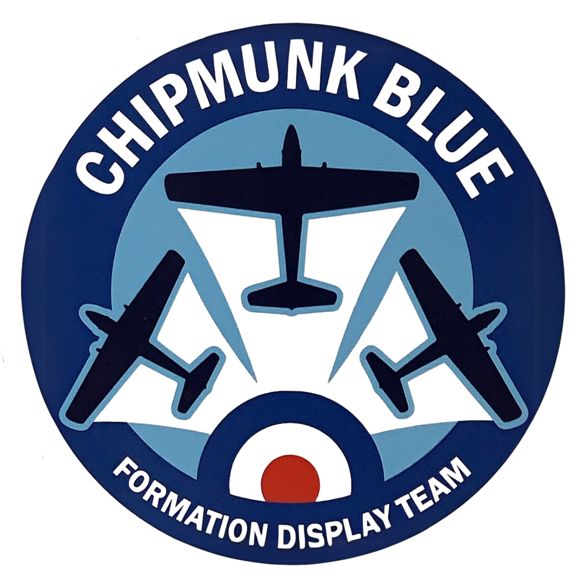 Chipmunk Blue Display Team Logo Bumper Sticker