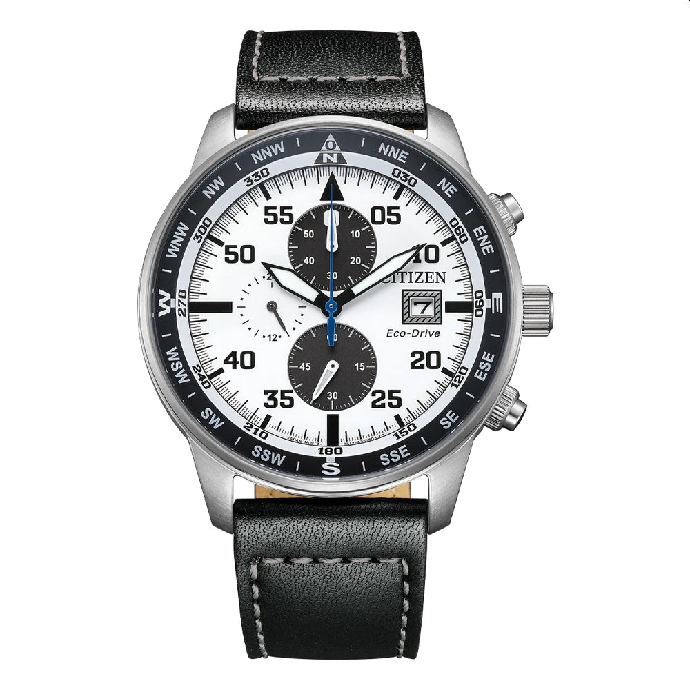 Citizen Eco-Drive Aviator Classic Sport Chronograph White - CA0880-07A
