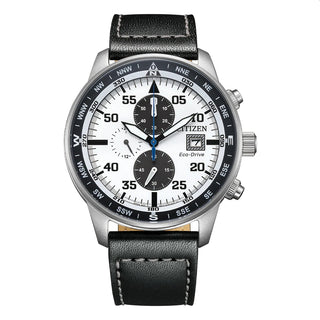 Citizen Eco-Drive Aviator Classic Sport Chronograph White - CA0880-07A