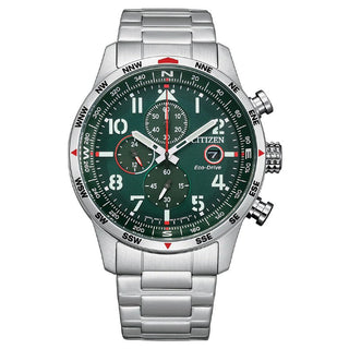 Citizen Pilot Chronograph Watch - Green - CA0791-81X Watches by Citizen | Downunder Pilot Shop