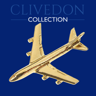 Insignia de pin Clivedon Boeing 747-400 - Oro