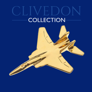 Clivedon F-15 Eagle Pin Badge - Gold