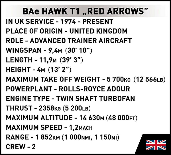 COBI BAe Hawk T1 Red Arrows Building Blocks by COBI | Downunder Pilot Shop