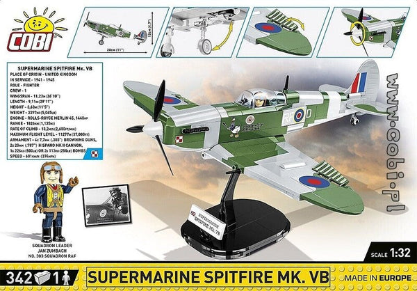 COBI Historical Collection WWII Supermarine Spitfire MK.VB Building Blocks by COBI | Downunder Pilot Shop